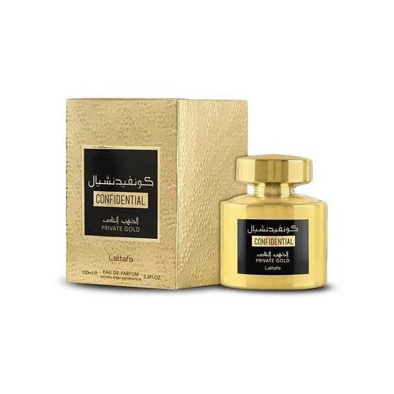 confidential private gold lattafa eau de parfum mixte jpg