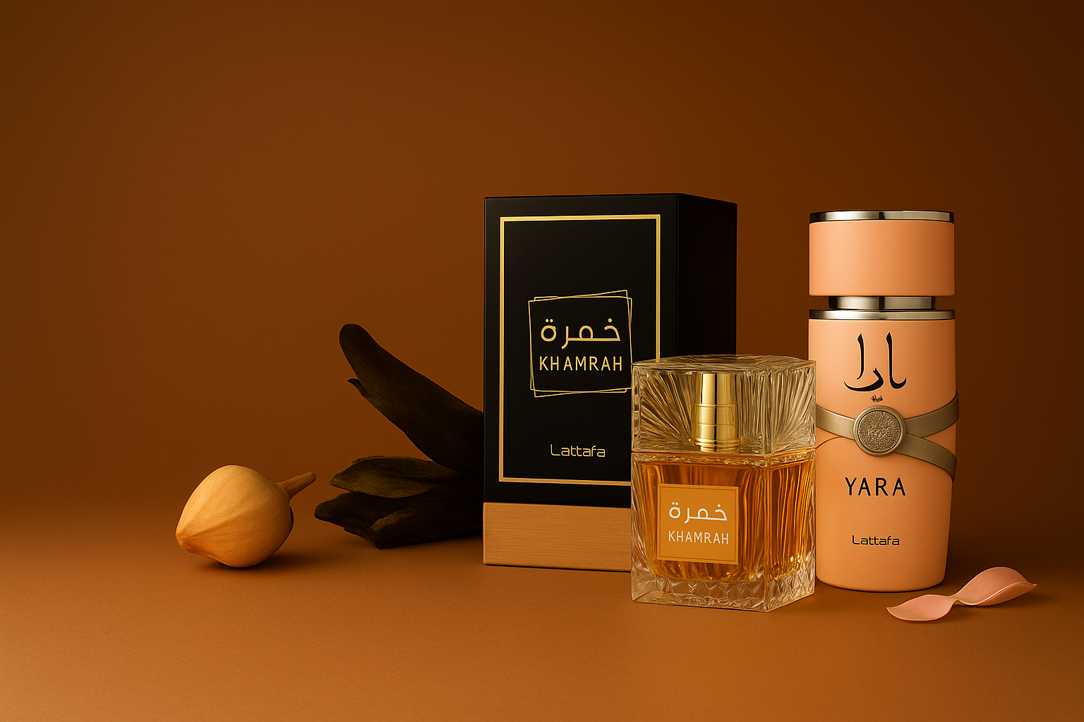 Parfum de luxe Lattafa et éléments naturels